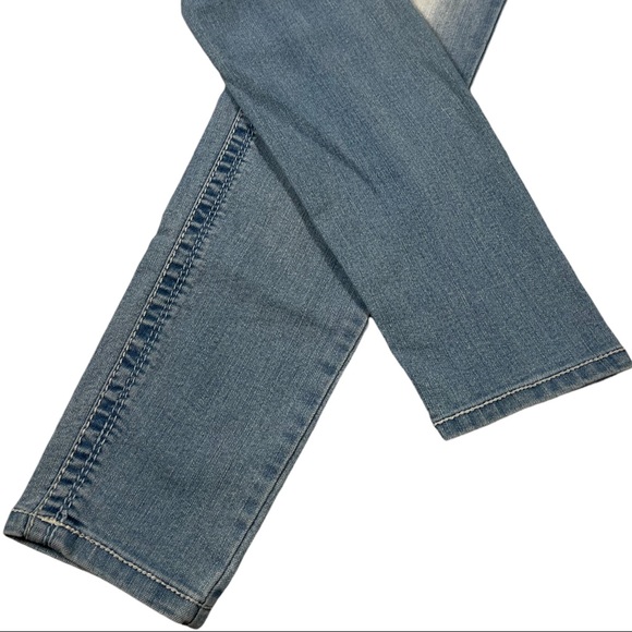 Wallflower vintage size 3 light wash distressed skinny jeans double button EUC - Picture 6 of 15